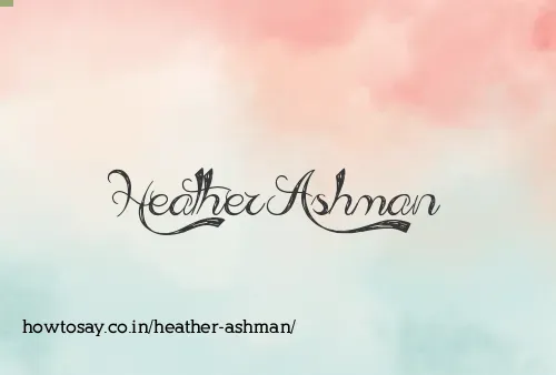 Heather Ashman