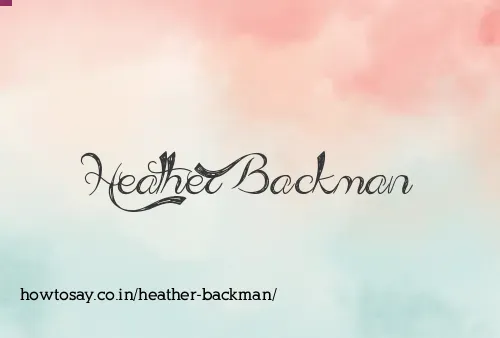 Heather Backman