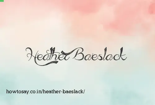 Heather Baeslack