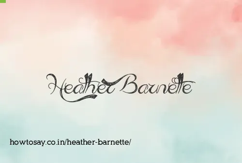 Heather Barnette