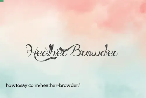 Heather Browder