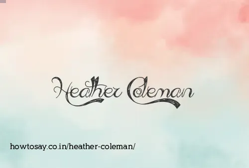 Heather Coleman