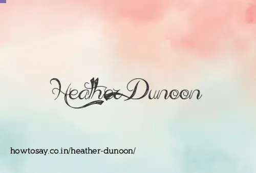 Heather Dunoon