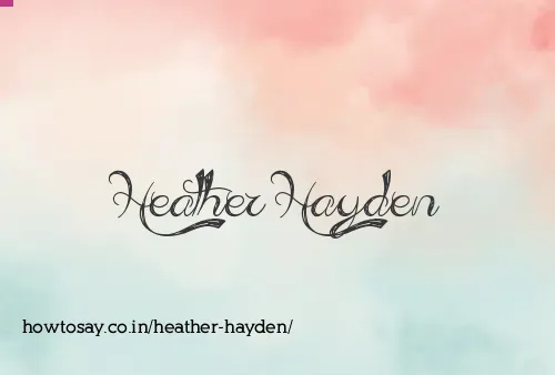 Heather Hayden