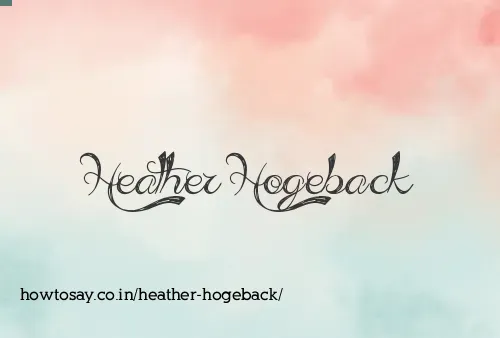 Heather Hogeback