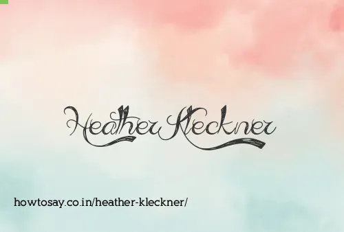 Heather Kleckner
