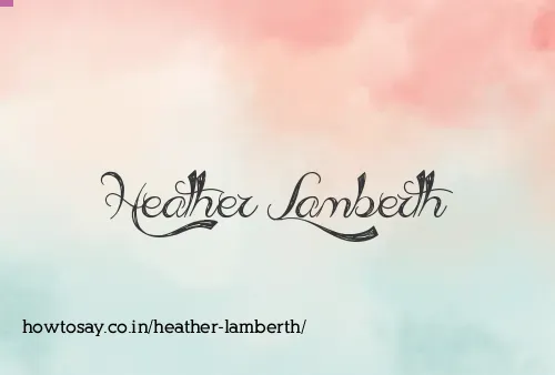 Heather Lamberth