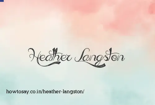 Heather Langston
