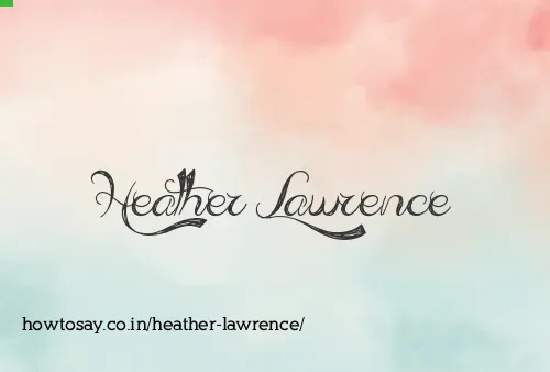 Heather Lawrence