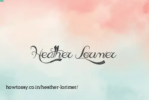 Heather Lorimer