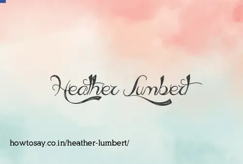 Heather Lumbert