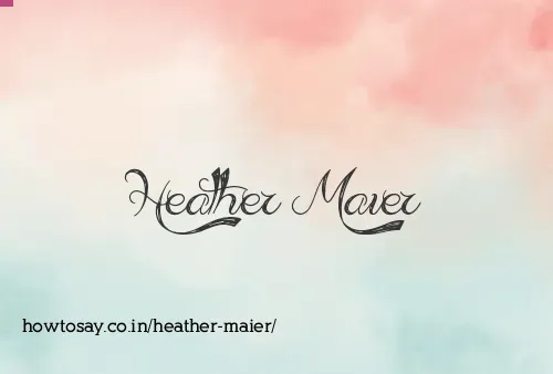 Heather Maier