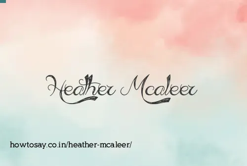 Heather Mcaleer