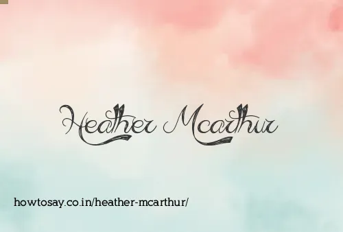 Heather Mcarthur