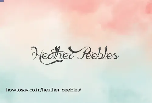Heather Peebles