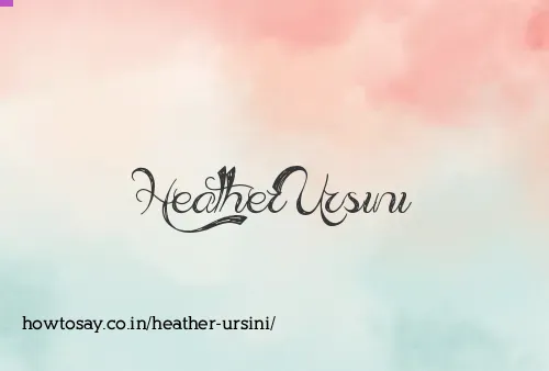 Heather Ursini