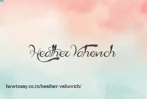 Heather Vahovich