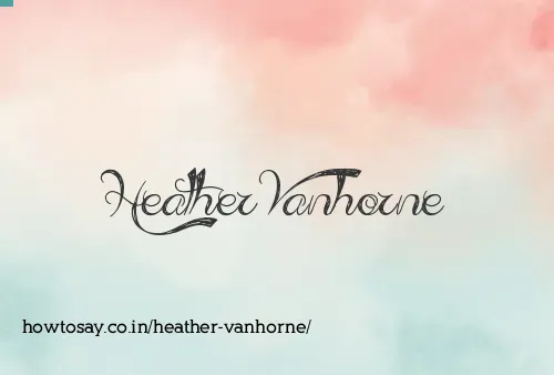 Heather Vanhorne
