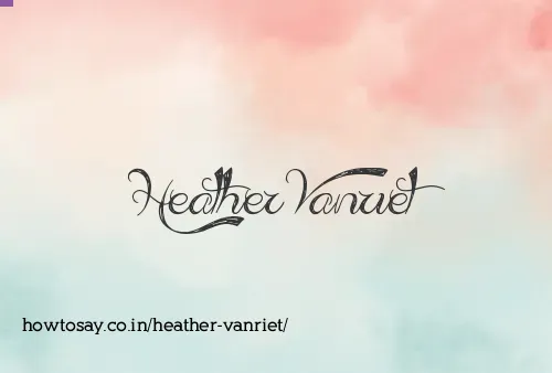 Heather Vanriet