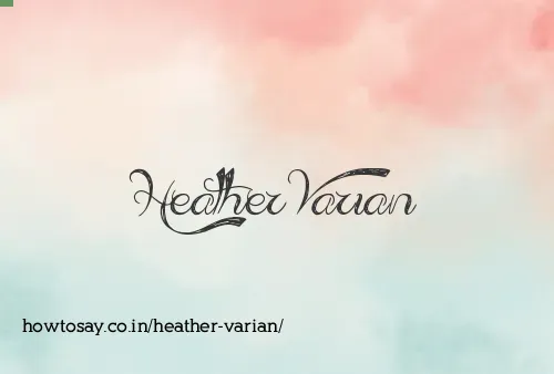 Heather Varian