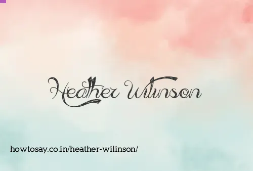 Heather Wilinson