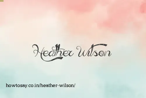Heather Wilson