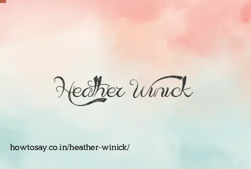 Heather Winick