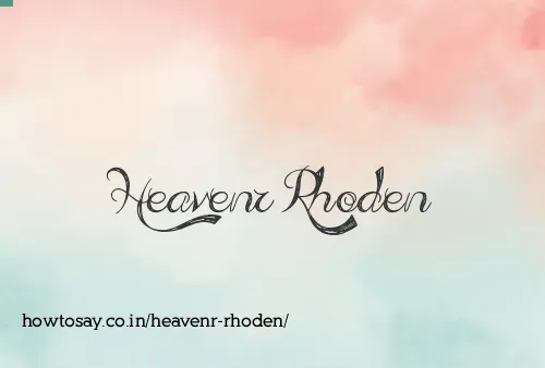 Heavenr Rhoden
