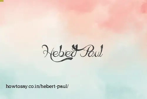 Hebert Paul