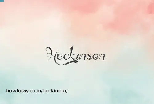 Heckinson