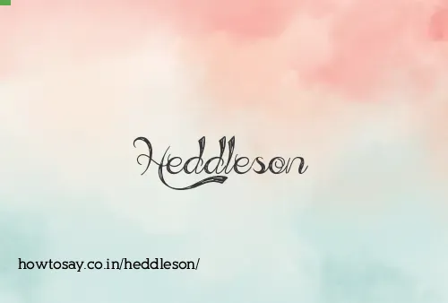 Heddleson