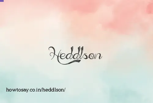 Heddlson