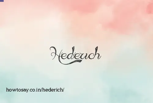 Hederich