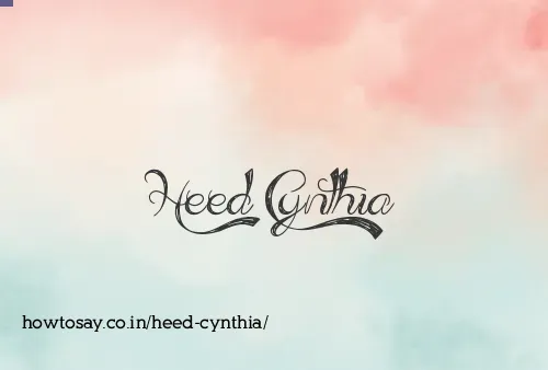 Heed Cynthia