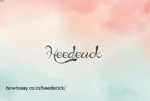 Heederick