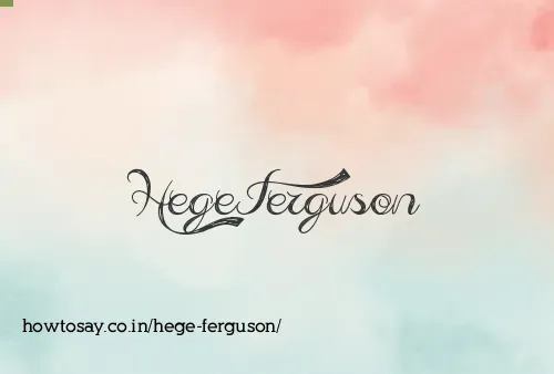 Hege Ferguson