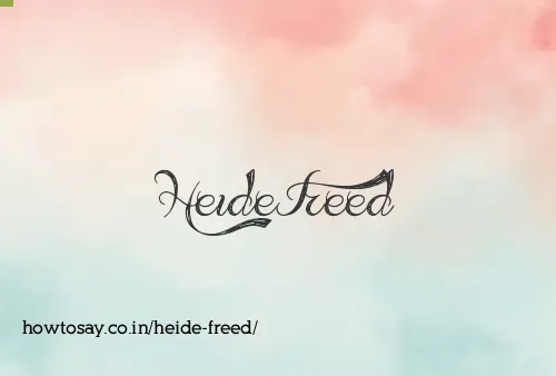 Heide Freed