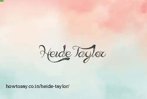 Heide Taylor