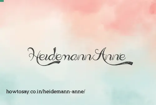 Heidemann Anne