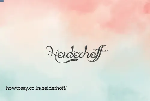 Heiderhoff