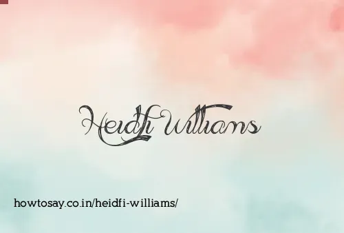 Heidfi Williams