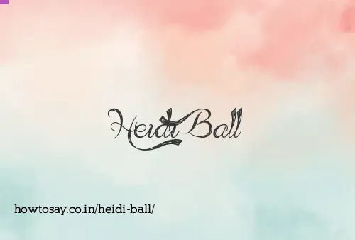 Heidi Ball