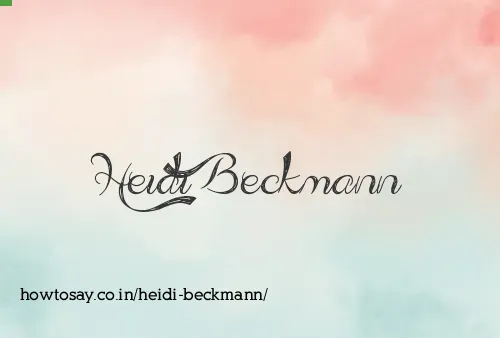 Heidi Beckmann