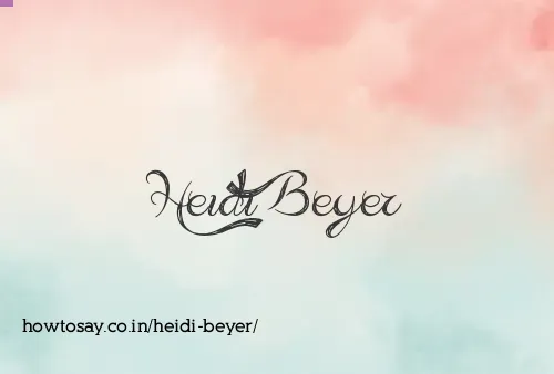 Heidi Beyer