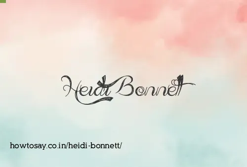 Heidi Bonnett