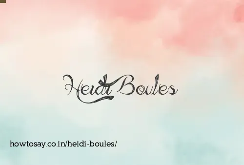 Heidi Boules