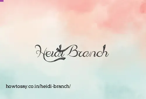 Heidi Branch