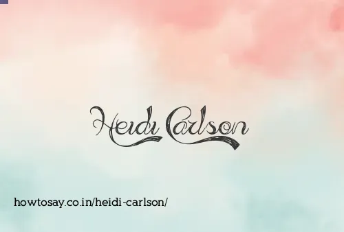 Heidi Carlson