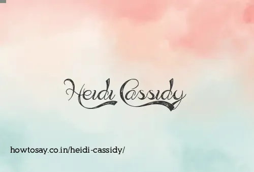 Heidi Cassidy