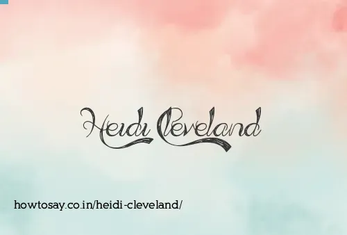 Heidi Cleveland